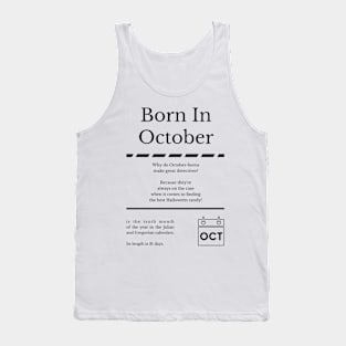 Born in October Tank Top